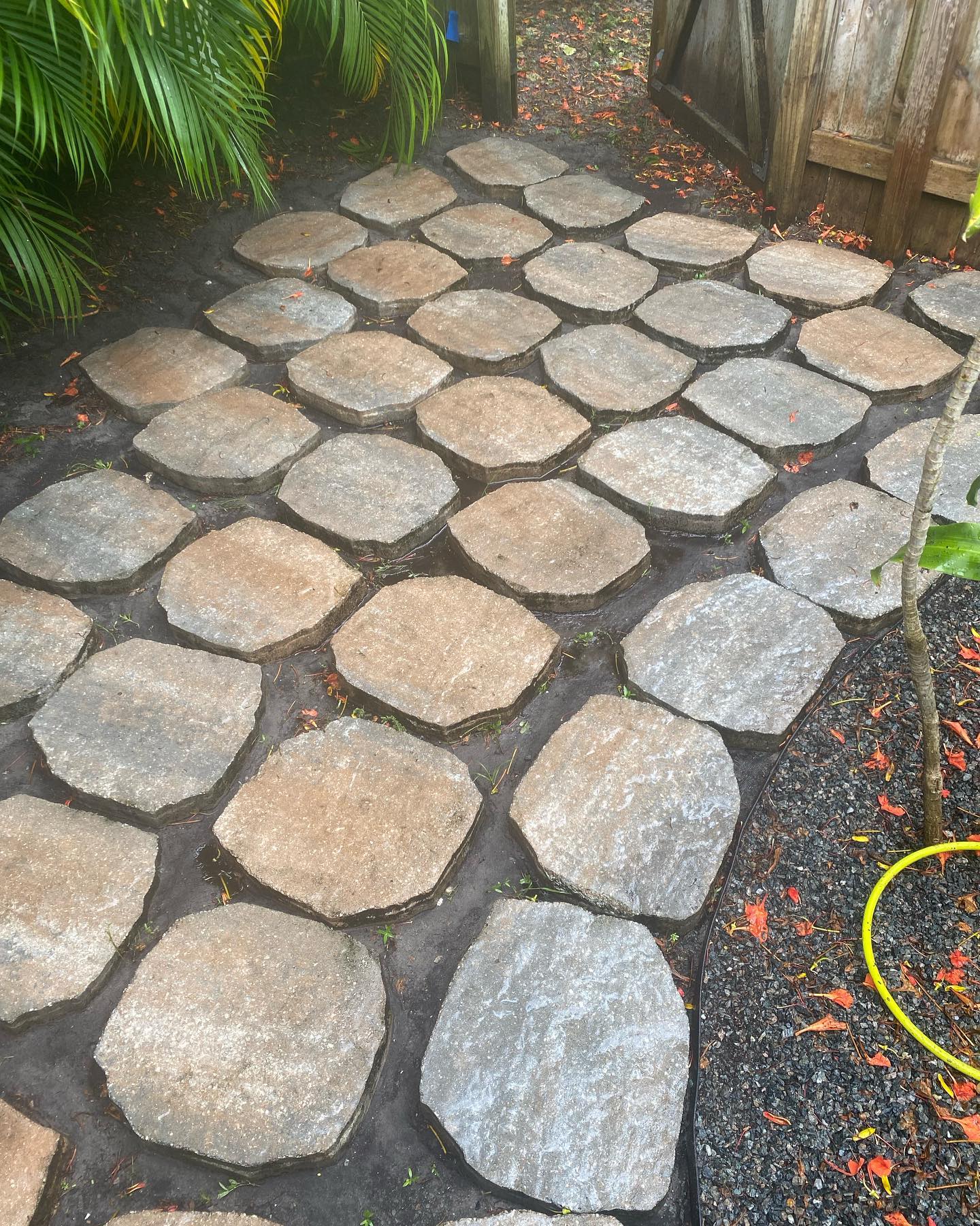 Stone Walkway after pressure cleaning by Gabo Pressure Cleaning